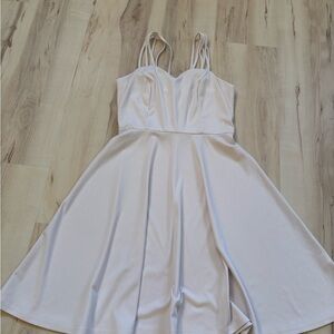 Grace Karin White Satin Dress